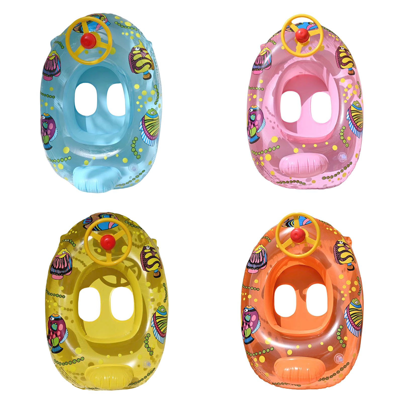 Baby Swimming Floater - ห่วงยางว่ายน้ำเด็กแบบเป่าลม, ที่นั่งนิรภัยสำหรับเด็กทารก, ห่วงยางว่ายน้ำรูปรถสำหรับเด็กเล็กและเด็กวัยหัดเดิน