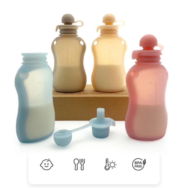 Baby Products Organiser - 150ml รีฟิลถุงเก็บเด็กซิลิโคนนมโจ๊ก LeakProof Organizer บีบคอนเทนเนอร์