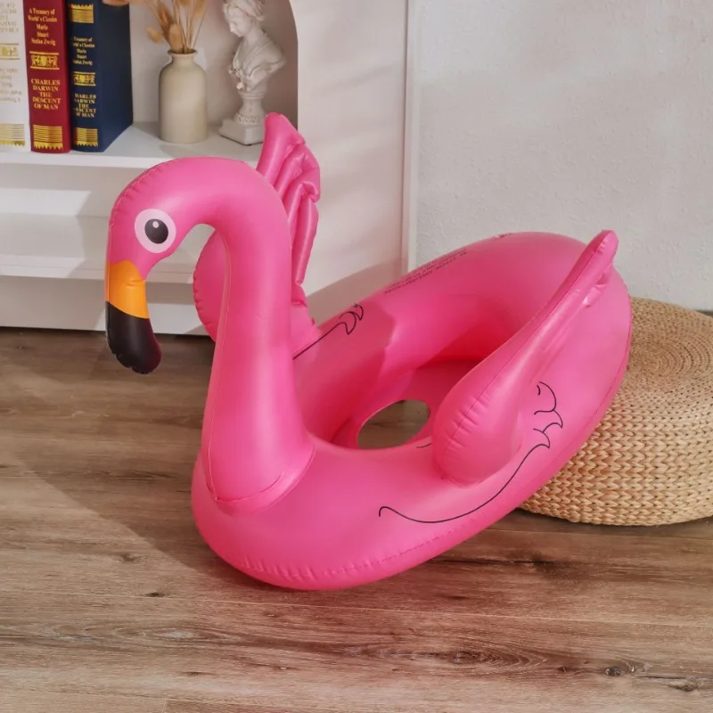Baby Swimming Floater - ของเล่นสระน้ำเป่าลมรูปสัตว์ ห่วงยางว่ายน้ำสำหรับเด็ก ที่นั่งลอยน้ำกลางแจ้งสำหรับฤดูร้อน ของเล่นน้ำรูปนกฟลามิงโกสำหรับงานปาร์ตี้ริมสระน้ำสำหรับเด็ก