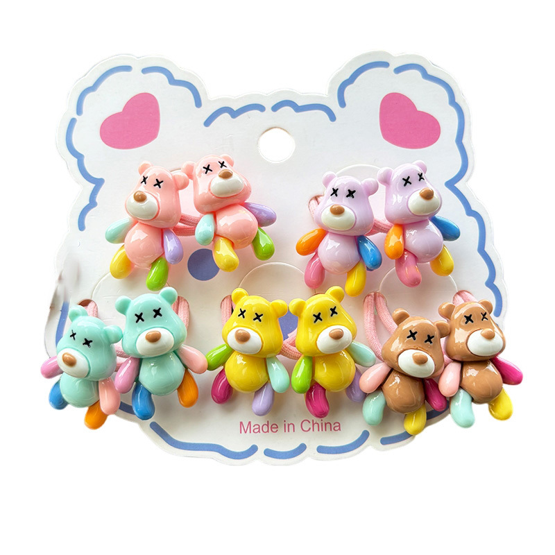 Baby Products Lotion - แถบรัดผมยืดหยุ่นเด็กเล็กเด็กผู้หญิงลายการ์ตูนสีแดงน่ารักใหม่เครื่องประดับผมเจ้าหญิงสำหรับเด็กผมผูกผมสำหรับเด็กทารก2ชิ้น
