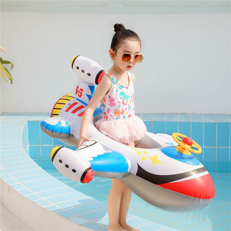 เด็กว่ายน้ําวงกลมเครื่องบินลอย - Baby Swimming Floater บทวิจารณ์และราคา