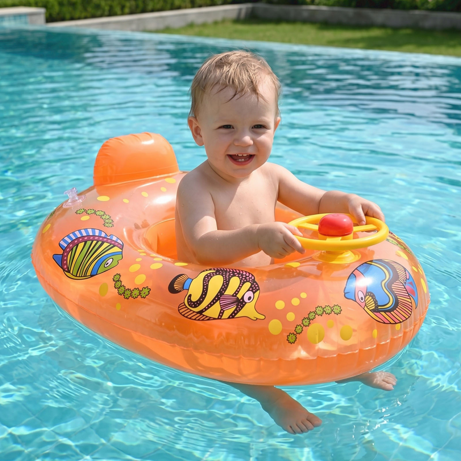 ห่วงยางว่ายน้ำเด็กแบบเป่าลม, ท - Baby Swimming Floater บทวิจารณ์และราคา