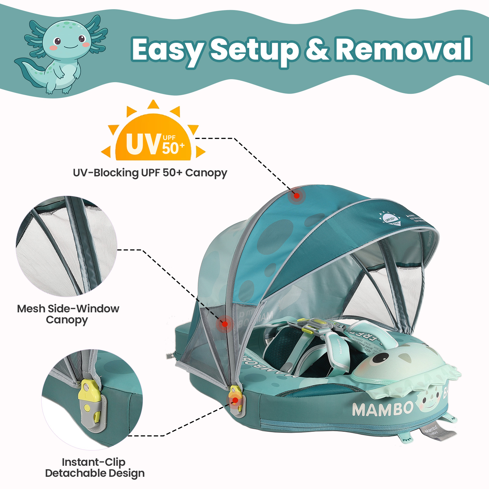 ห่วงยางว่ายน้ำเด็ก Mambobaby พ - Baby Swimming Floater บทวิจารณ์และราคา