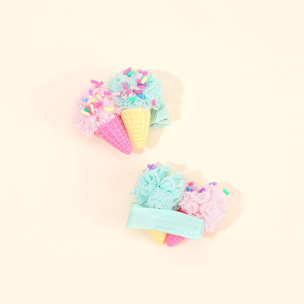 2 ชิ้น Ice Cream Cone คลิปผมสี - Baby Products Lotion บทวิจารณ์และราคา